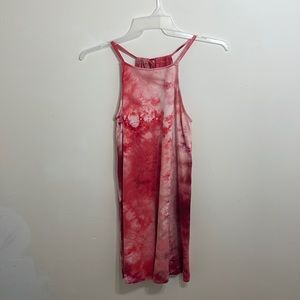 Size L Wallflower hand dyed burgundy/pink tie dye dress
